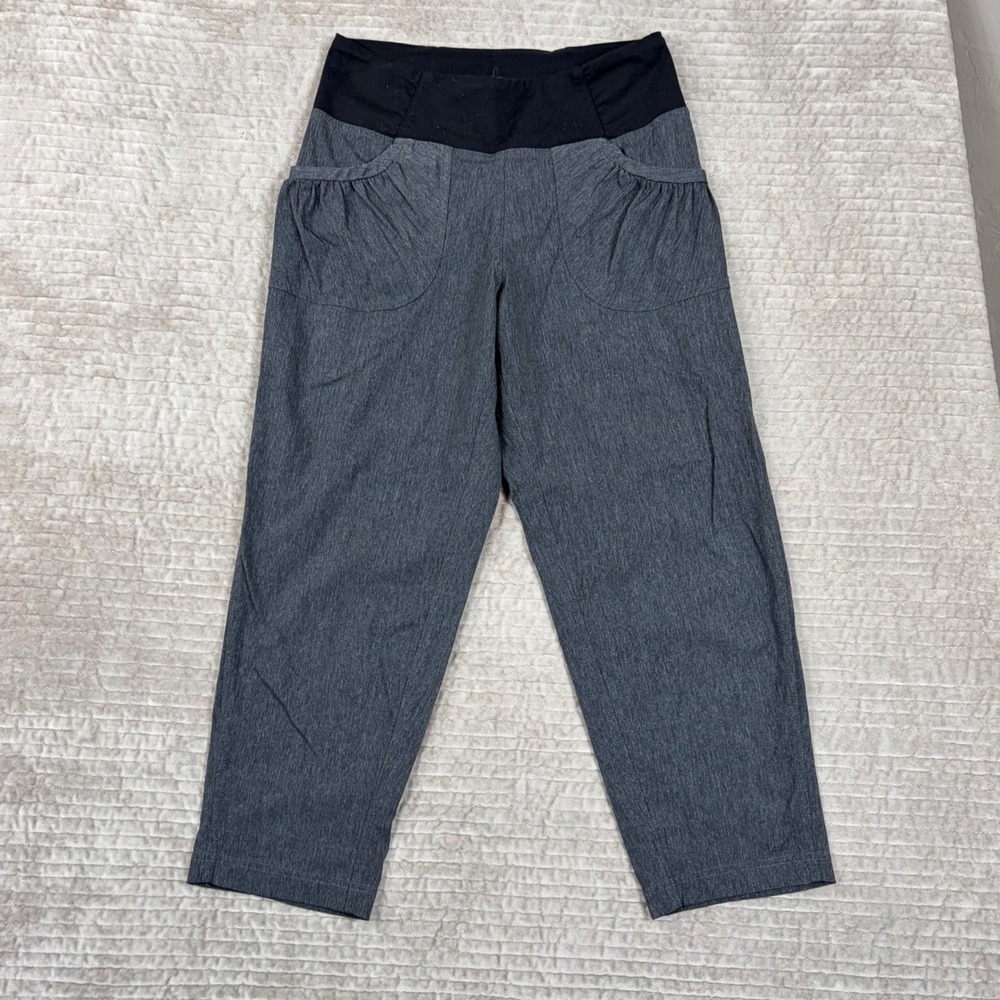 Prana Nemesis Knicker Gray Heathered Cropped Pants W41180613 Womens Small